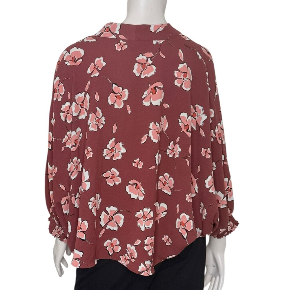 Alfani Womens Petites Elastic Hem Surplice Blouse - .com - Picture 2 of 5